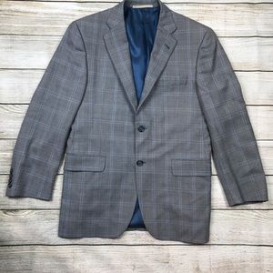 Mens BURBERRY windowpane sports coat Blazer slim